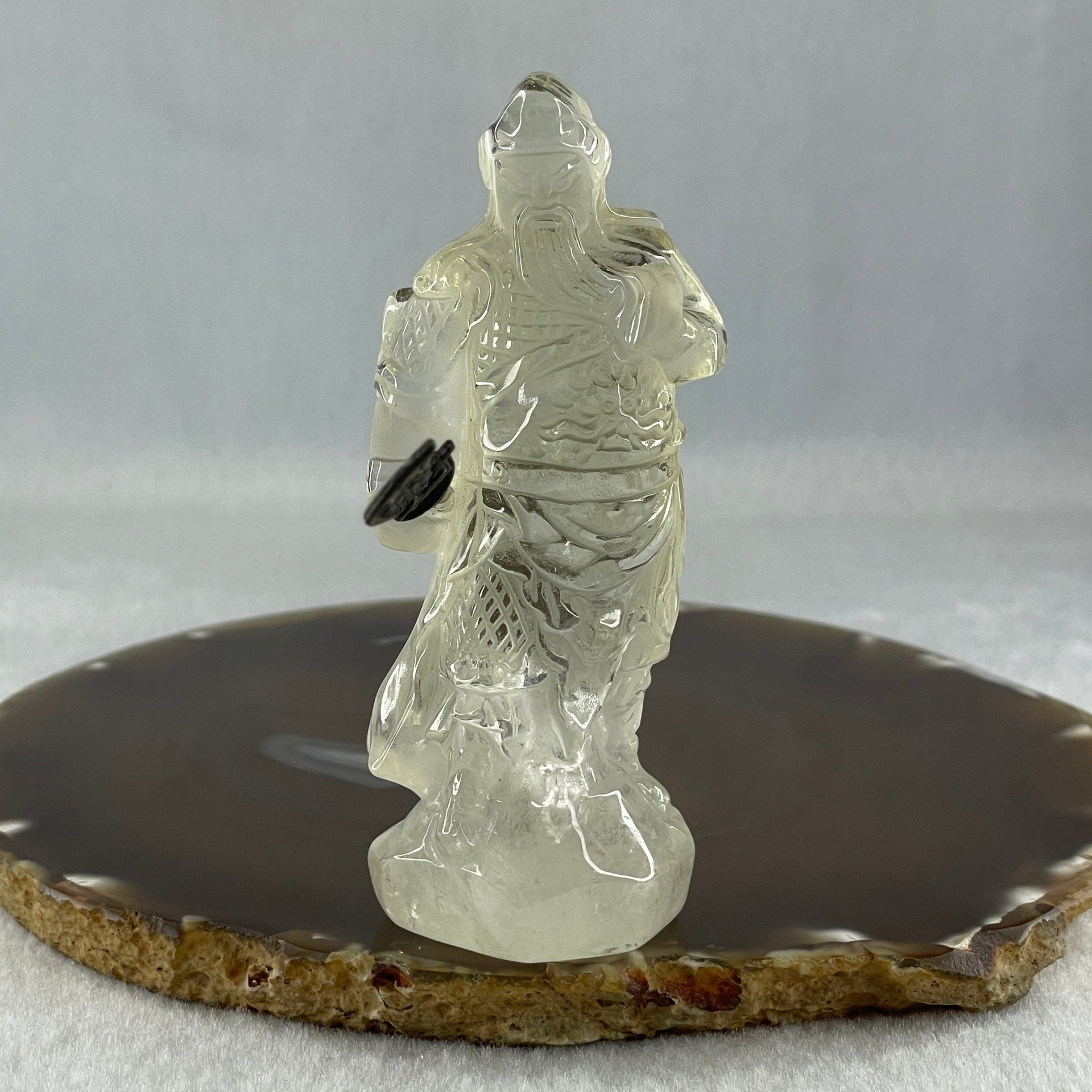 Natural Clear Quartz Guan Gong Display 116.3g 37.8 by 140.0 by 54.1mm - Huangs Jadeite and Jewelry Pte Ltd