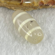 Natural Powerful Tibetan Old Oily Agate 3-Lines Dzi Bead Heavenly Master (Tian Zhu) 三行天诛 2.76g 20.1 by 9.7mm - Huangs Jadeite and Jewelry Pte Ltd