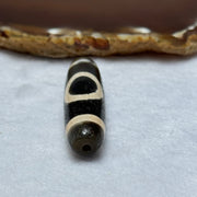 Natural Powerful Tibetan Old Oily Agate Sky Door Serenity 1 Eye Dzi Bead Heavenly Master (Tian Zhu) 一眼天诛 12.89g 46.8 by 13.3mm - Huangs Jadeite and Jewelry Pte Ltd