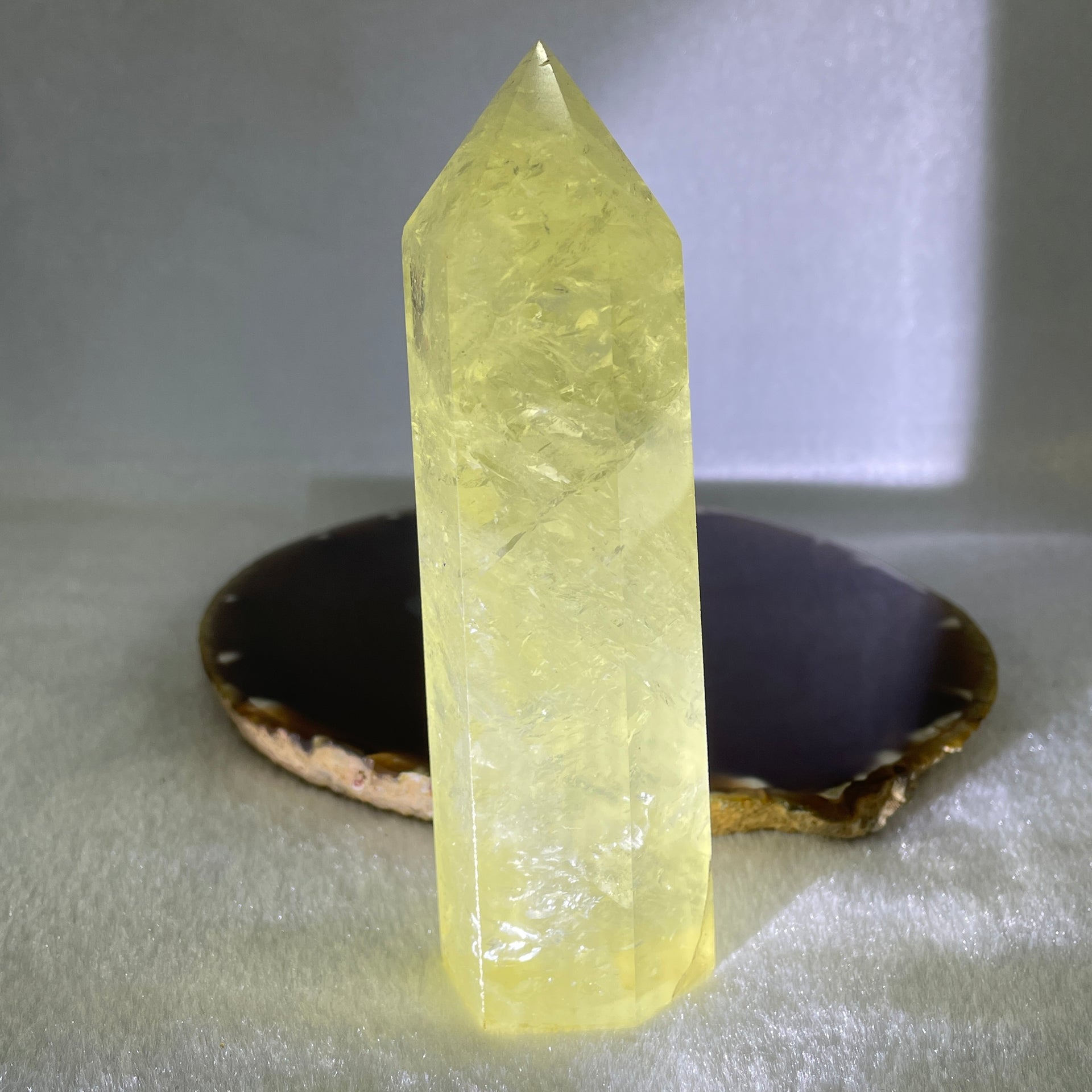 Natural Citrine Quartz Tower Display 249.17g 127.4 by 40.0 by 31.5mm - Huangs Jadeite and Jewelry Pte Ltd