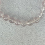 Natural Rose Quartz Beads Bracelet 天然玫瑰石英珠手链 20.54g 16cm 8.9mm 22 Beads - Huangs Jadeite and Jewelry Pte Ltd