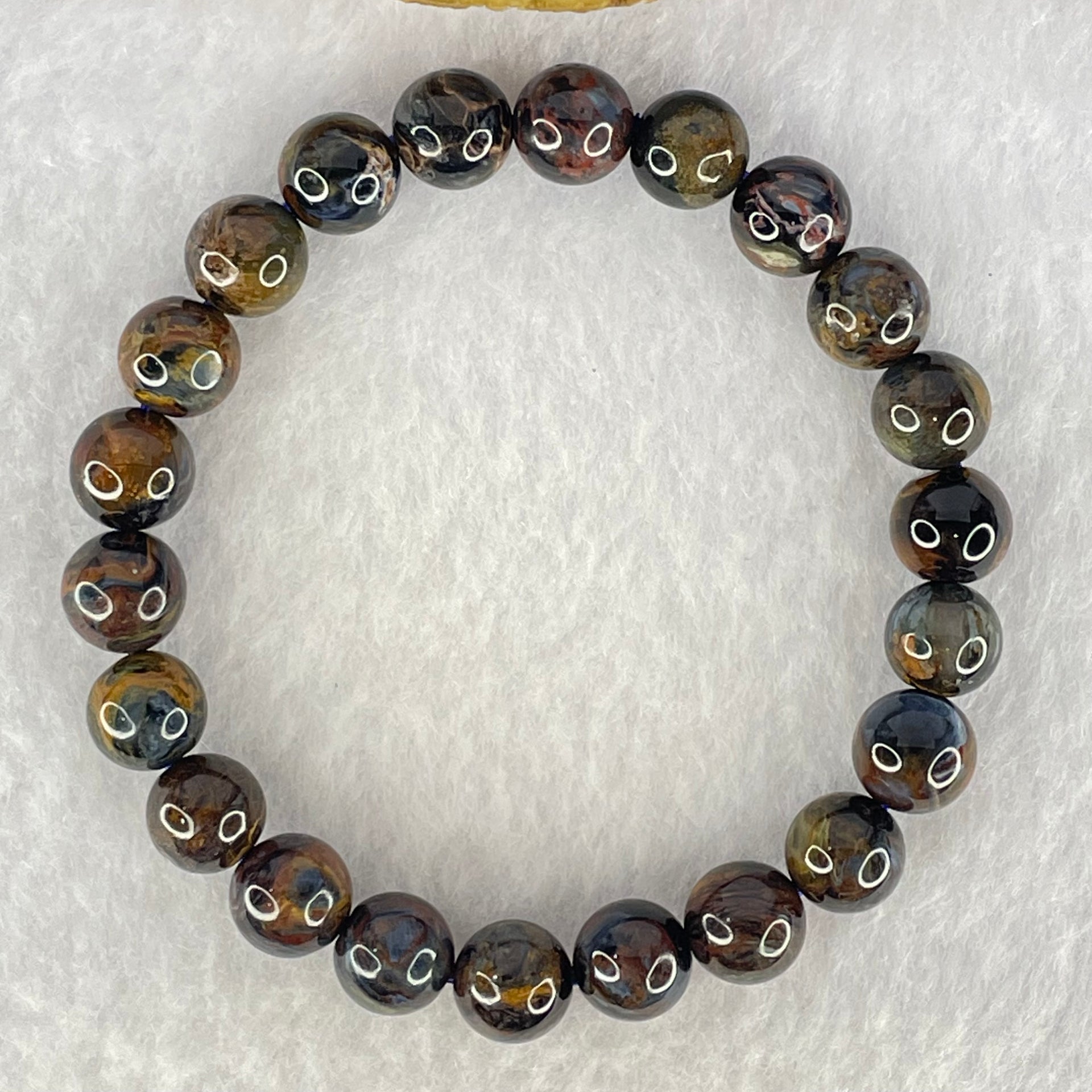 Good Grade Natural Petersite Beads Bracelet 19.87g 16cm 8.8mm 22 Beads - Huangs Jadeite and Jewelry Pte Ltd