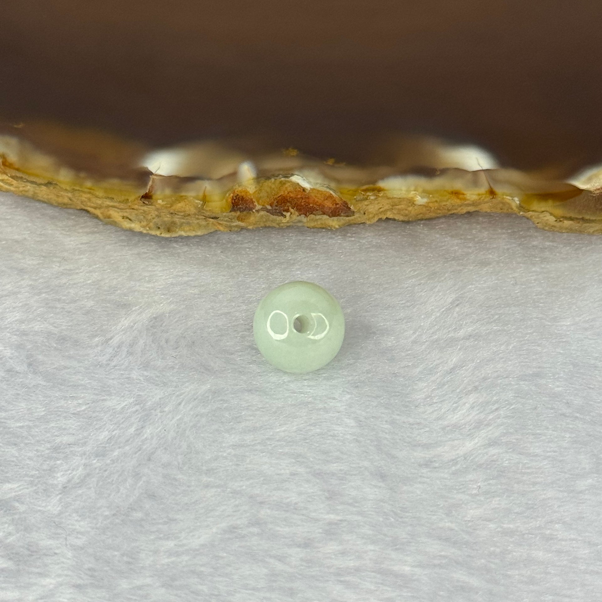 Type A Sky Blue Jadeite Bead for Bracelet/Necklace/Earrings/Rings 1.45g 9.5mm - Huangs Jadeite and Jewelry Pte Ltd