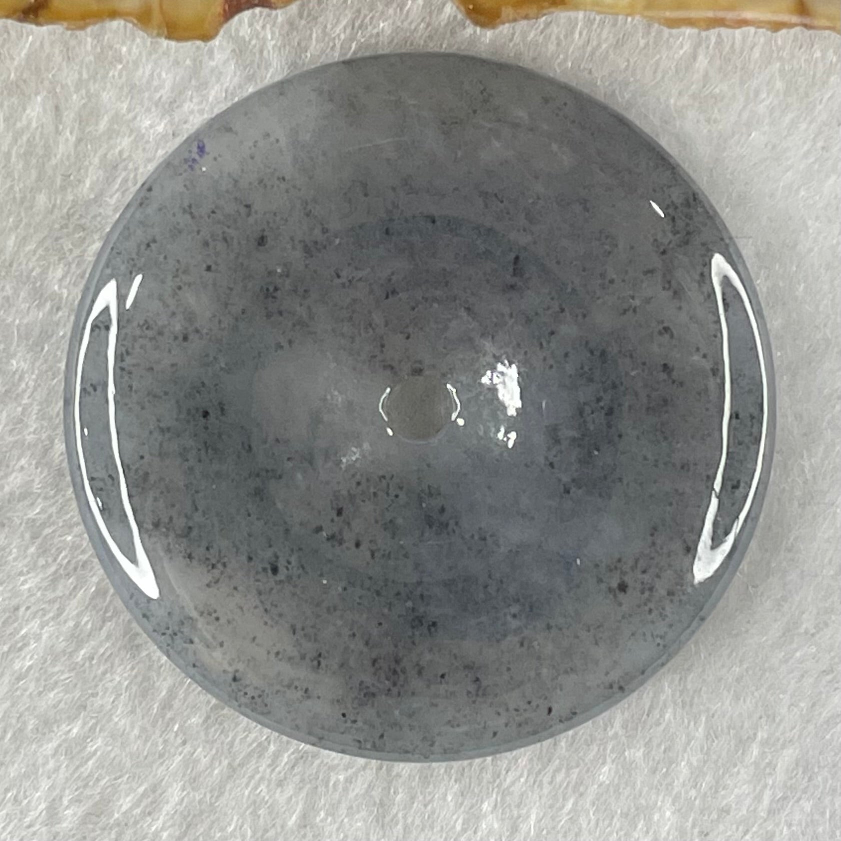 Type A Semi Icy Wuji Grey with Lavender Jadeite Ping An Kou Pendant 13.82g 35.3 by 5.4mm - Huangs Jadeite and Jewelry Pte Ltd