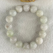 Type A Light Green with Slight Light Lavender Jadeite Beads Bracelet 55.30g 16cm 12.7mm 16 Beads - Huangs Jadeite and Jewelry Pte Ltd