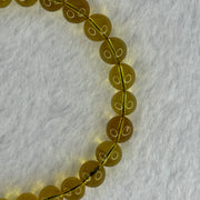 Natural Yellow Amber Beads Bracelet 6.18g 17cm 7.6mm 27 Beads - Huangs Jadeite and Jewelry Pte Ltd
