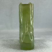 Natural Green Serpentine Pixiu Vase Display 989.6g 130.0 by 48.0 by 135.0mm - Huangs Jadeite and Jewelry Pte Ltd