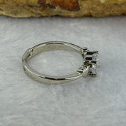 Cubic Zirconia in Sliver Ring (Adjustable Size) 1.99g 5.6 by 3.5mm - Huangs Jadeite and Jewelry Pte Ltd