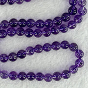 Good Grade Natural Amethyst Necklace 39.96g 52cm 7.5mm 79 Beads - Huangs Jadeite and Jewelry Pte Ltd