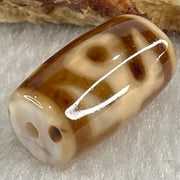 Natural Powerful Tibetan Old Oily Agate Patina Guiren Tairen Human Dzi Bead Totem Amulet Heavenly Master (Tian Zhu) 贵人天诛 4.70g 19.8 by 11.7mm - Huangs Jadeite and Jewelry Pte Ltd