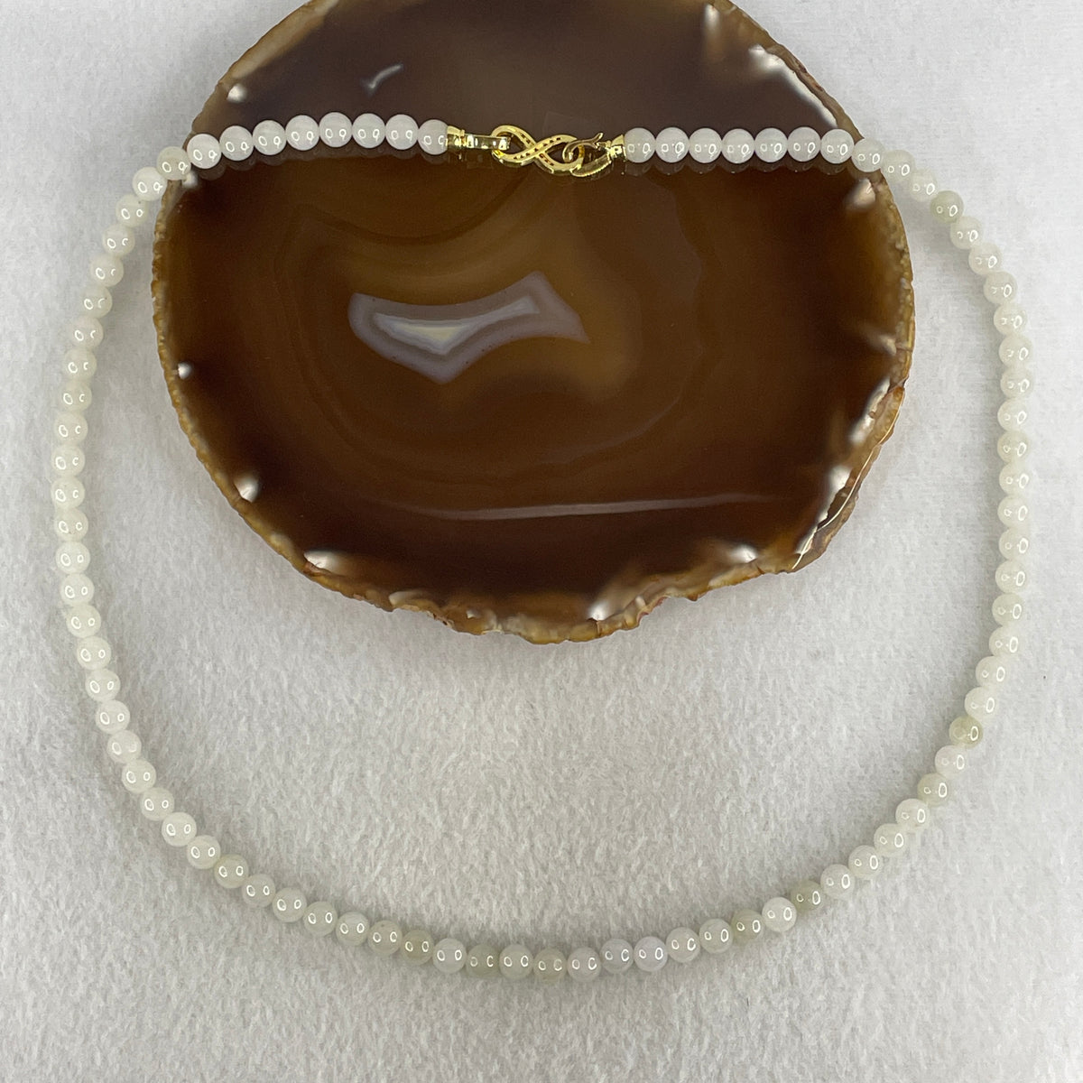 Natural Type A Jelly Light Lavender Jadeite Beads Necklace | (53.48g | 60cm | 7.0mm | 85 Beads | Crown, Third Eye & Heart Chakra Synergy, "Zi Qi Dong Lai" Noble Benefactor Magnet & Feng Shui Royalty Anchor)