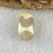 Natural Powerful Tibetan Old Oily Agate Tiger Tooth Daluo Dzi Bead Heavenly Master (Tian Zhu) 虎呀天诛 3.10g 19.9 by 10.3mm - Huangs Jadeite and Jewelry Pte Ltd