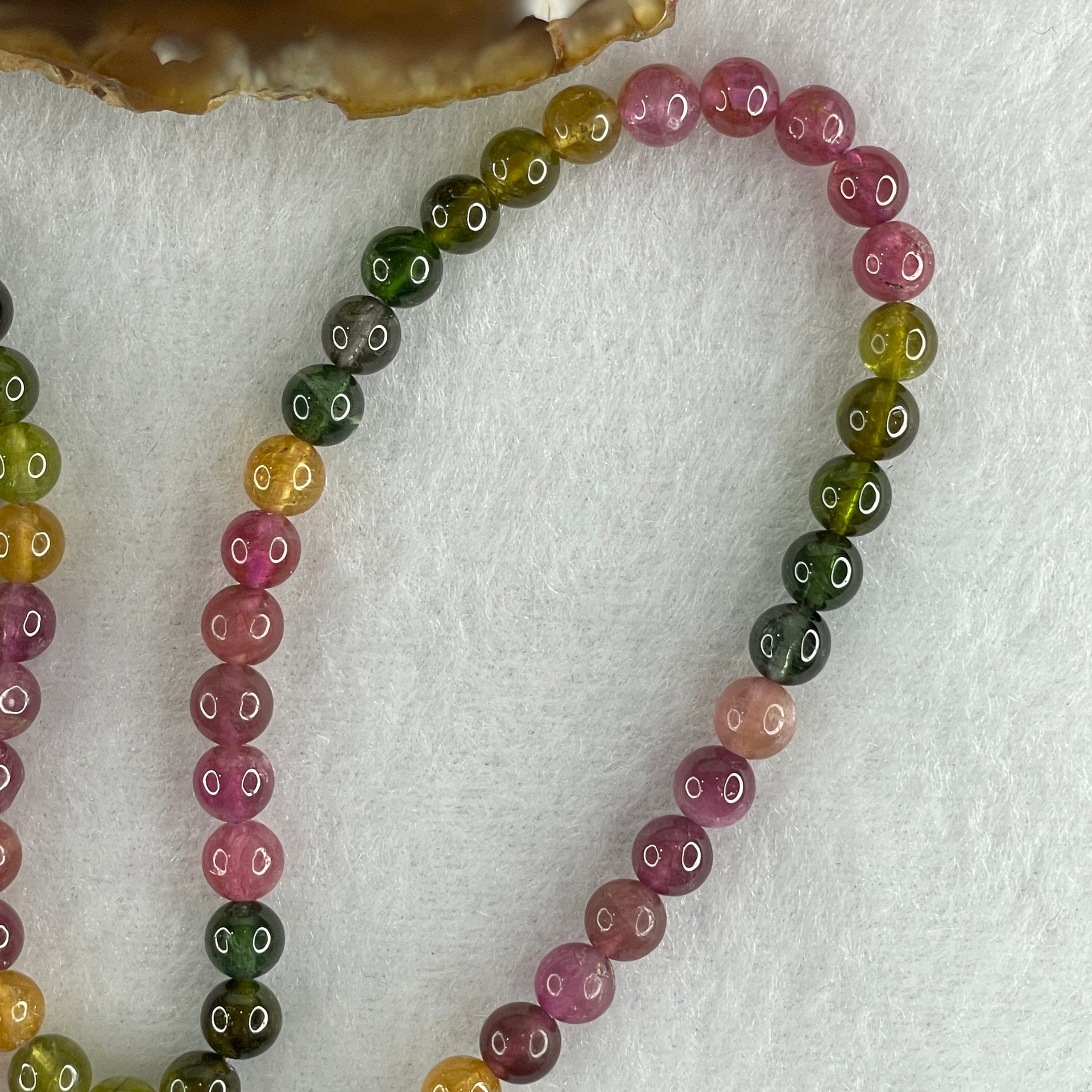 Very Good Natural Tourmaline Crystal Beads Necklace 29.44g 54cm 5.9mm 97Beads - Huangs Jadeite and Jewelry Pte Ltd
