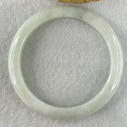 Type A Light Blueish Green Jadeite Bangle 36.10g Internal Diameter 52.8mm 9.5 by 8.0mm (External Lines) - Huangs Jadeite and Jewelry Pte Ltd