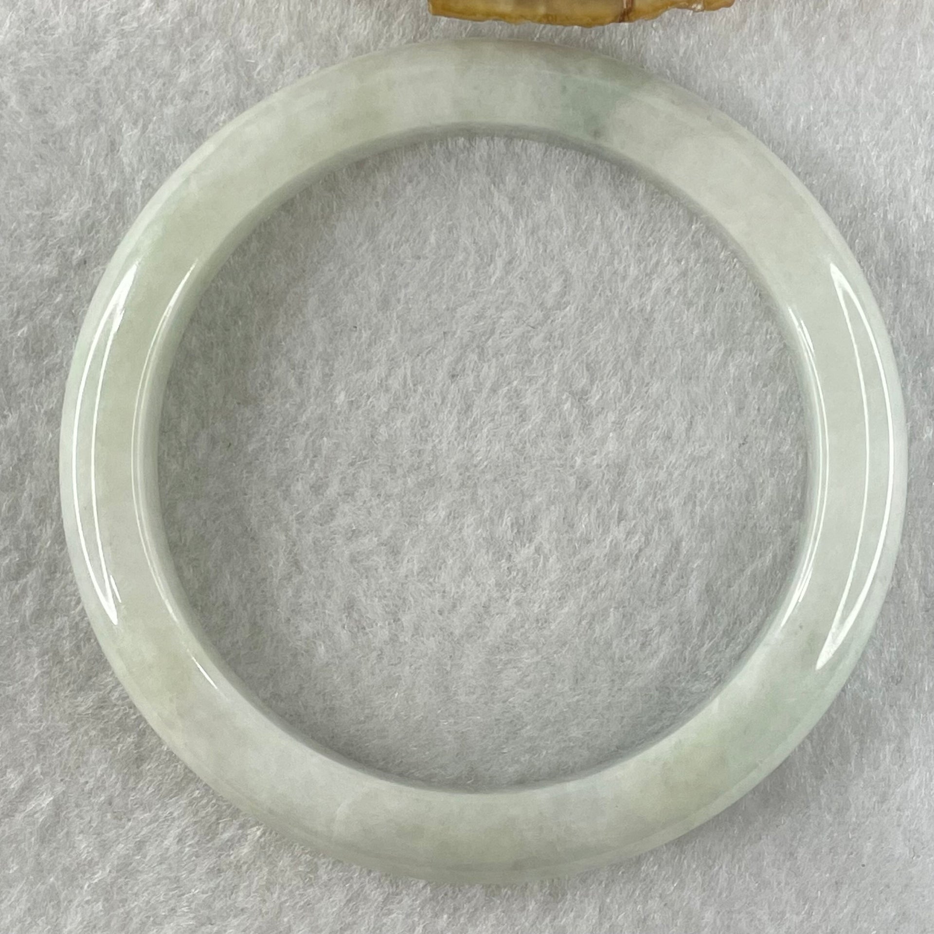Type A Light Blueish Green Jadeite Bangle 36.10g Internal Diameter 52.8mm 9.5 by 8.0mm (External Lines) - Huangs Jadeite and Jewelry Pte Ltd