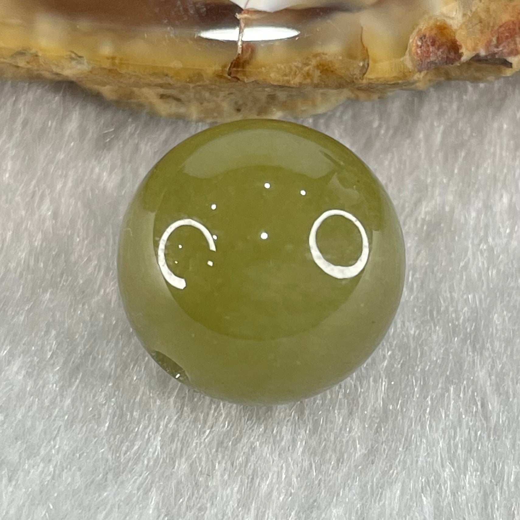 Type A Brown Jadeite Bead For Bracelet/Necklace 4.40g 13.8mm - Huangs Jadeite and Jewelry Pte Ltd