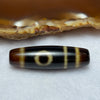 Natural Powerful Tibetan Old Oily Agate 2 Eyes Dzi Bead Heavenly Master (Tian Zhu) 二眼天诛 7.93g 38.8 by 11.5mm - Huangs Jadeite and Jewelry Pte Ltd