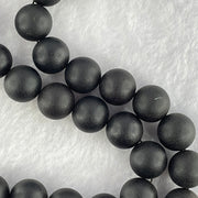 Natural Black Gold King Amber Beads Bracelet 天然大黑天翁琥珀项链 39.25g 46cm 12.1mm 40 Beads - Huangs Jadeite and Jewelry Pte Ltd