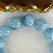 Natural Aquamarine Beads Bracelet 77.27g 18cm 16.3mm by 13 Beads - Huangs Jadeite and Jewelry Pte Ltd