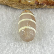 Natural Powerful Tibetan Old Oily Agate 3-Lines Dzi Bead Heavenly Master (Tian Zhu) 三行天诛 3.18g 20.0 by 10.4mm - Huangs Jadeite and Jewelry Pte Ltd