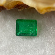 Natural Colombia Green Emerald (Beryl) Cut-Cornered Rectangular step cut 0.72ct 6.6 by 5.3 by 2.4mm - Huangs Jadeite and Jewelry Pte Ltd