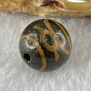 Natural Powerful Tibetan Old Oily Agate 5 Cai Shen Dzi Bead Heavenly Master (Tian Zhu) 1.47g 10.0 by 10.2mm - Huangs Jadeite and Jewelry Pte Ltd