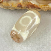 Natural Powerful Tibetan Old Oily Agate 3 Eyes Dzi Bead Heavenly Master (Tian Zhu) 三眼天诛 3.10g 19.4 by 10.4mm - Huangs Jadeite and Jewelry Pte Ltd