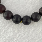 Natural Iron Blood King Amber Beads Bracelet 天然铁血王琥珀手链 8.98g 16.5cm 9.1mm 21 Beads - Huangs Jadeite and Jewelry Pte Ltd