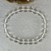Natural Clear Quartz Bracelet 天然白水晶手链 18.56g 16.5cm 8.4mm 24 Beads - Huangs Jadeite and Jewelry Pte Ltd