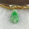 Type A Spicy Green with Lavender Jadeite Pixiu Pendent A货辣绿和紫罗兰翡翠貔貅吊坠 8.48g 23.3 by 15.0 by 12.6 mm - Huangs Jadeite and Jewelry Pte Ltd