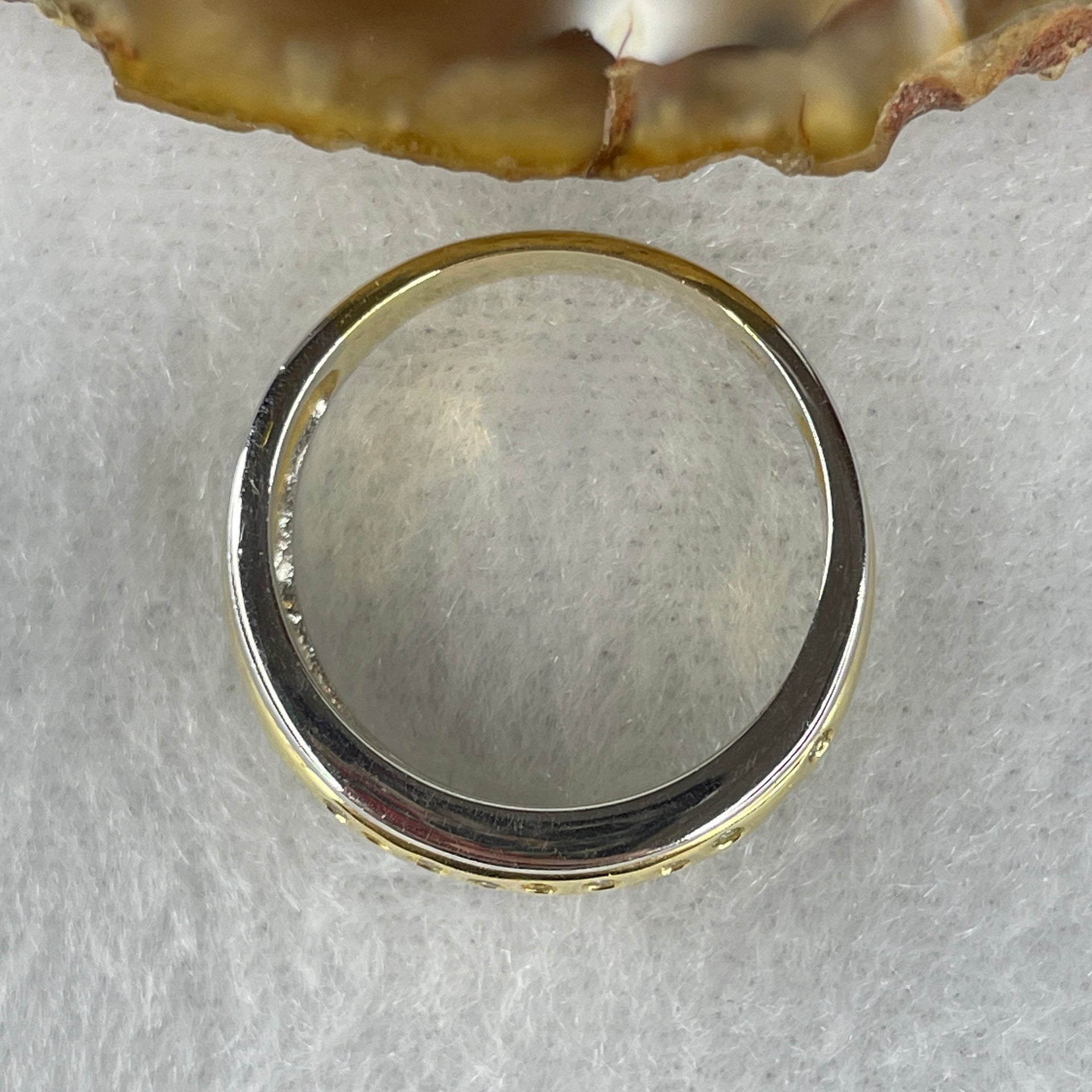 Natural Diamonds in 14K Rose and White Gold Ring Total Weight 5.35g US7.5 HK16.5 - Huangs Jadeite and Jewelry Pte Ltd