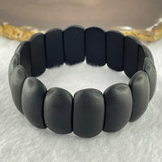 Natural Dark Matt Black Amber Beads Bracelet 天然大黑天翁琥珀手链 21.85g 18cm 24.8 by 13.1 by 6.2mm 16pcs - Huangs Jadeite and Jewelry Pte Ltd