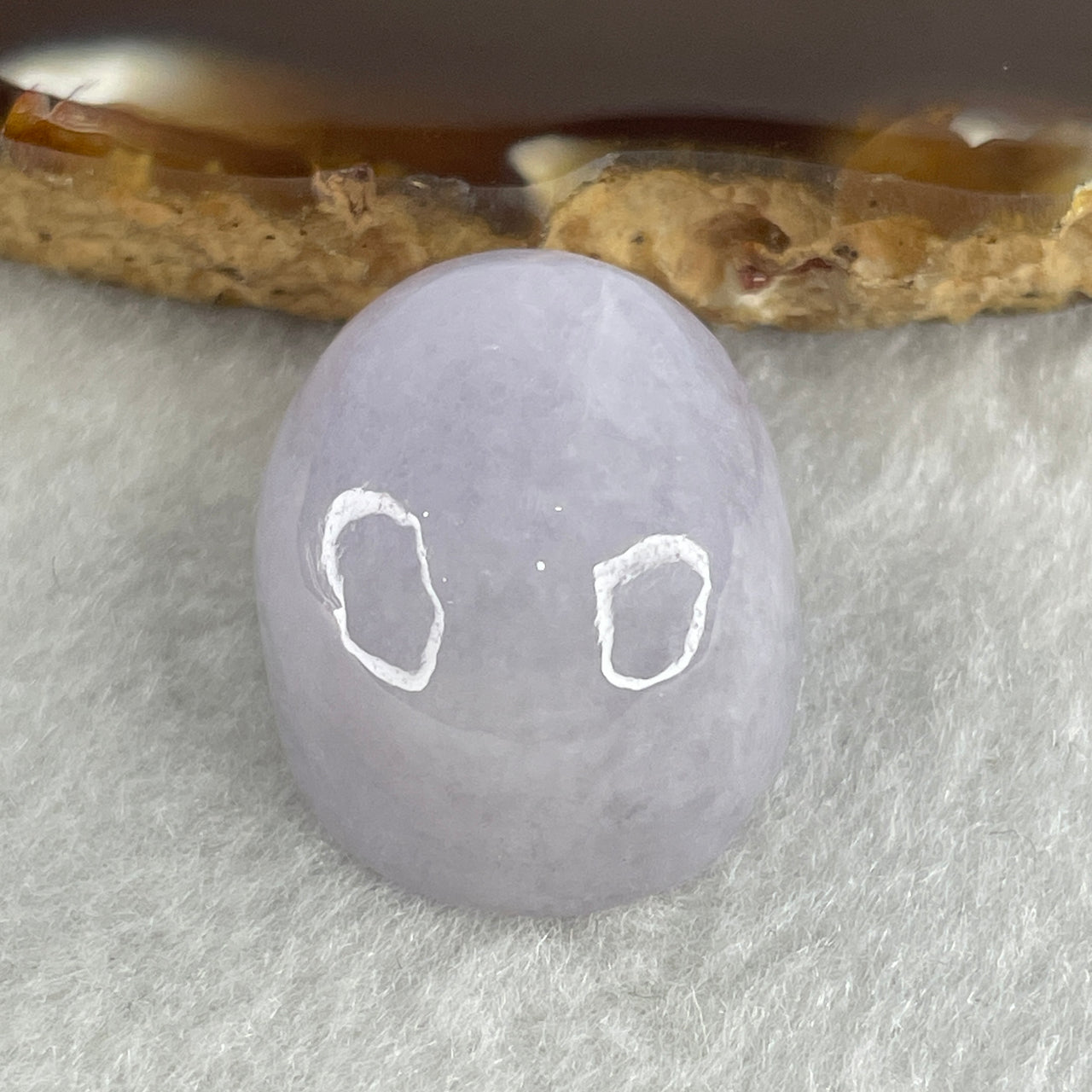 Natural Type A Lavender Jadeite Oval Shape Cabochon Stone for Setting14.89g 23.8 by 19.3 by 14.8mm - Huangs Jadeite and Jewelry Pte Ltd