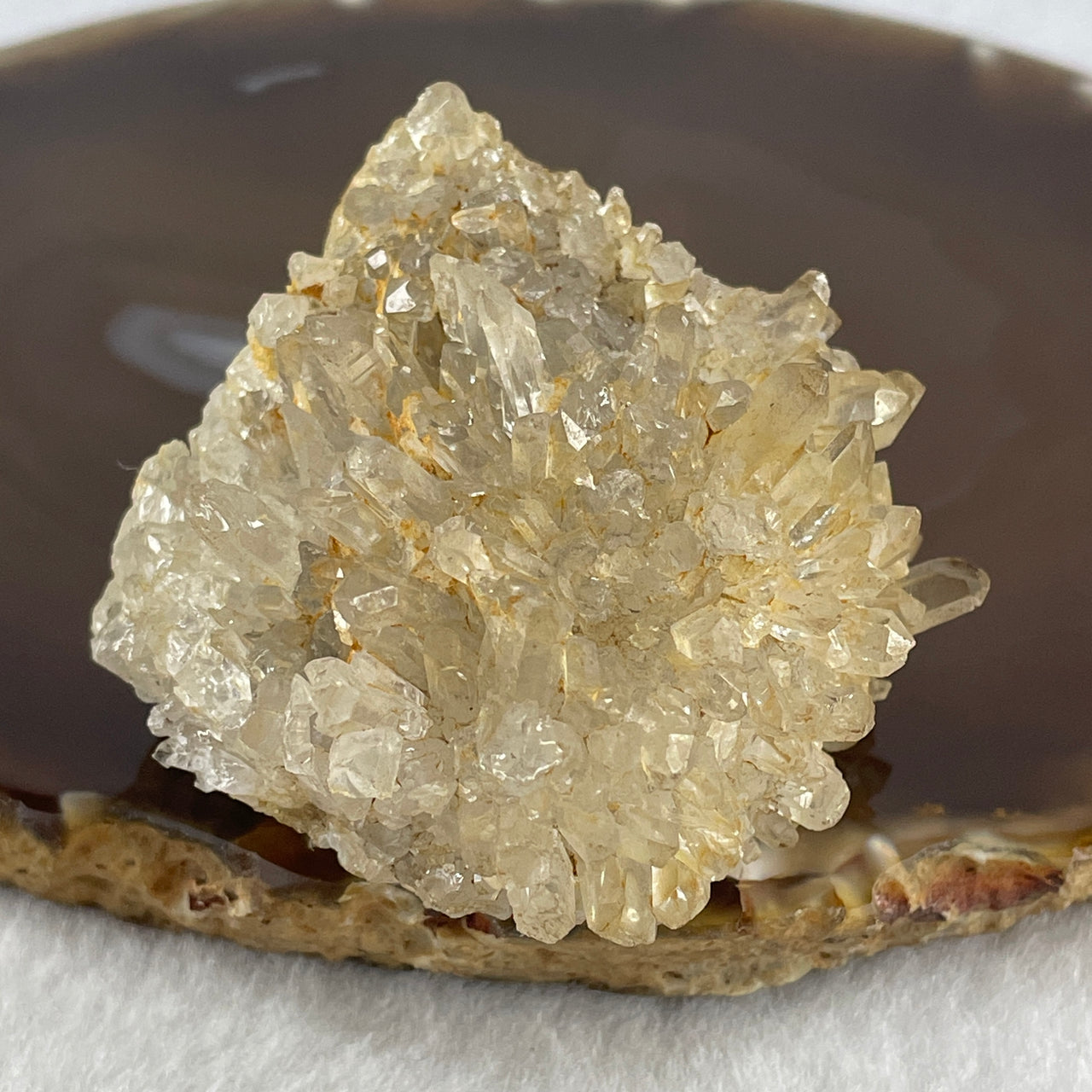 Natural Clear Quartz Crystal Cluster Display 107.3g 61.7 by 38.2 by 50.3mm