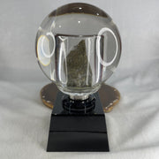 Natural Pyrite Golden Stone Spinning Ball in Crystal Display 1785.8g 96.5 by 170.0mm - Huangs Jadeite and Jewelry Pte Ltd