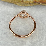Above Average Grade Natural Super 7 Crystal in 925 Sliver Ring in Rose Gold Color (Adjustable Size) 天然超级七水晶 925 银戒指（可调节尺寸) 1.38g 6.0 by 6.0 by 3.8mm - Huangs Jadeite and Jewelry Pte Ltd