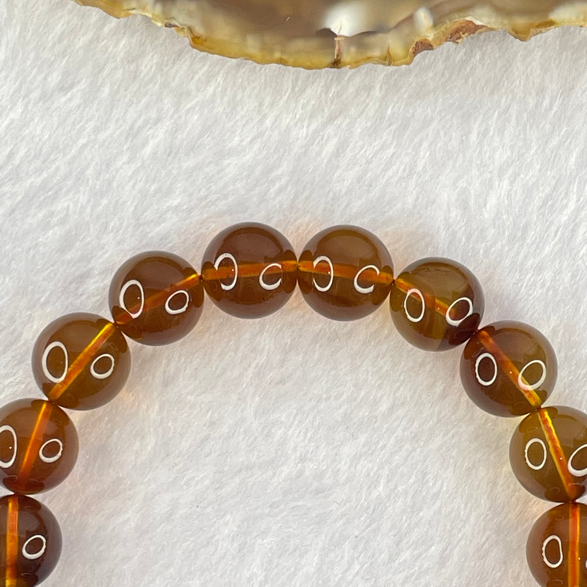 Natural Cognac Amber Beads Bracelet 10.72g 16.5cm 10.7mm 18 Beads - Huangs Jadeite and Jewelry Pte Ltd