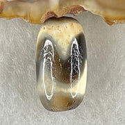 Natural Powerful Tibetan Old Oily Agate Tiger Tooth Daluo Dzi Bead Heavenly Master (Tian Zhu) 2.86g 18.6 by 10.3mm - Huangs Jadeite and Jewelry Pte Ltd