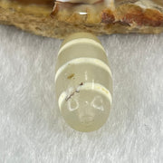 Natural Powerful Tibetan Old Oily Agate 3-Lines Dzi Bead Heavenly Master (Tian Zhu) 三行天诛 3.09g 19.8 by 10.2mm - Huangs Jadeite and Jewelry Pte Ltd