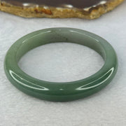 Type A Blueish Green with Black and Brownish Yellow Spots Jadeite Bangle 46.22g Internal Diameter 55.1mm 10.2 by 8.0mm (Very Slight Inter Line) - Huangs Jadeite and Jewelry Pte Ltd