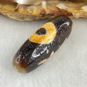 Natural Powerful Tibetan Old Oily Agate Patina Guiren Tairen Human Dzi Bead Totem Amulet Heavenly Master (Tian Zhu) 贵人天诛 4.88g 28.9 by 10.6mm - Huangs Jadeite and Jewelry Pte Ltd