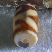 Natural Powerful Tibetan Old Oily Agate Patina Guiren Tairen Human Dzi Bead Totem Amulet Heavenly Master (Tian Zhu) 贵人天诛 4.85g 19.8 by 11.6mm - Huangs Jadeite and Jewelry Pte Ltd