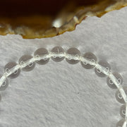 Natural Clear Quartz Bracelet 天然白水晶手链 18.30g 16.5cm 8.4mm 24 Beads - Huangs Jadeite and Jewelry Pte Ltd