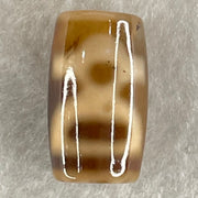 Natural Powerful Tibetan Old Oily Agate Double Cai Shen Dzi Bead Heavenly Master (Tian Zhu) 双财神长天珠 4.84g 19.8 by 11.8mm - Huangs Jadeite and Jewelry Pte Ltd