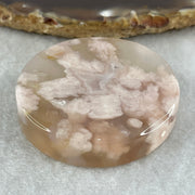 Natural Pink Flower Agate Oval Bangle Set | (63.99g | 54.6mm ID| 8.2 x 7.1mm | Blooming Self-Love & Emotional Renewal Anchor, Feng Shui Harmony & Petite Guifei Stacking Bangle Set) - Huangs Jadeite and Jewelry Pte Ltd
