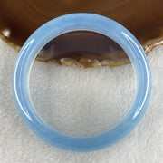 Certified Above Average Natural Sky Blue Aquamarine Bangle 59.31g Inner Diameter 61.9mm 15.5 by 8.4mm ( Close to Perfect) - Huangs Jadeite and Jewelry Pte Ltd