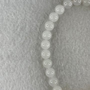 Natural Type A Semi Icy Light Lavender Jadeite Beads Bracelet | (25.05g | 20cm | 8.1mm x 24 Beads | Synergy, "Zi Qi Dong Lai" Noble Benefactor Magnet & Feng Shui Serenity Catalyst) - Huangs Jadeite and Jewelry Pte Ltd