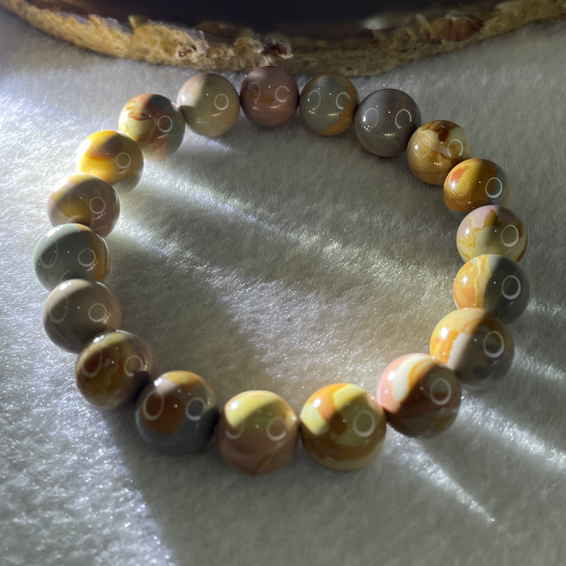 Certified Natural Alashan Agate Pink Beads Bracelet 30.49g 16.5cm 11.1mm 19Beads - Huangs Jadeite and Jewelry Pte Ltd