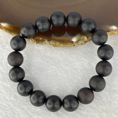 Natural Wild Hainan Jiang Zhen Xiang ( Acronychia Pedunculata) Beads Bracelet (Sinking Type) 天然野生海南降真香珠手链  14.40g 18cm 12.2mm / 17 Beads - Huangs Jadeite and Jewelry Pte Ltd