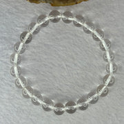 Natural Clear Quartz Bracelet 天然白水晶手链 18.55g 16.5cm 8.4mm 24 Beads - Huangs Jadeite and Jewelry Pte Ltd